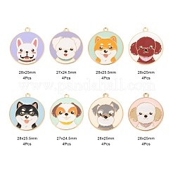 32шт 8 стиля экологически чистые подвески с эмалью из сплава&nbsp;ENAM-LS0001-39