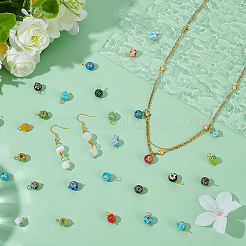 30 шт. стеклянные подвески миллефиори PALLOY-PH01855