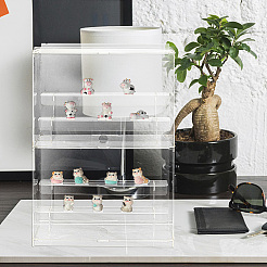 2-слойная 3-уровневая акриловая витрина для минифигурок ODIS-WH0038-49