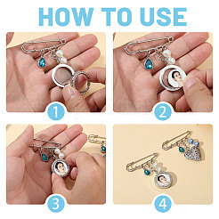 4 шт. 2 стиля: подвески-медальоны&nbsp;JEWB-CA00014