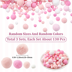 3 комплект полиэстеровых шариков для украшения&nbsp;DIY-SC0031-26D