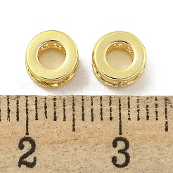 Бусины-проставки из латуни с кубическим цирконием&nbsp;KKB-L215-020G