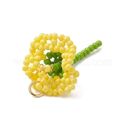 Подвески-цветы из стеклянных бусинок&nbsp;PALLOY-MZ01171-01