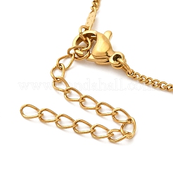 Ожерелья из нержавеющей стали 304 с подвесками из натурального камня для женщин&nbsp;LS-NJEW-U009-03G-03