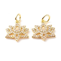 Латунные микропаве прозрачные подвески с фианитом&nbsp;ZIRC-P094-25G-RS