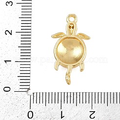 Подвески-коннекторы в виде морских черепах из латуни с эмалью&nbsp;KK-I352-37G