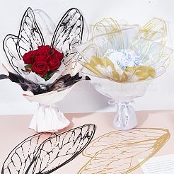 40 шт. 2-цветная подарочная упаковочная бумага с крыльями бабочки из ОПП&nbsp;DIY-DR0001-76