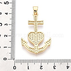 Латунные микропаве прозрачные подвески с фианитом&nbsp;KK-N268-88G