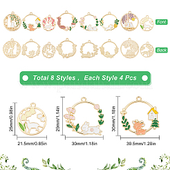 Подвески из сплава эмали 32шт 8 стиля&nbsp;ENAM-SC0002-59