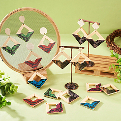 36 шт. большие подвески из дерева&nbsp;WOOD-TA0001-80