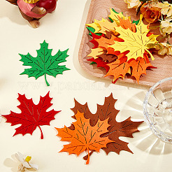 4 комплект декоративных листьев из шерсти для валяния&nbsp;DIY-MA0006-83C