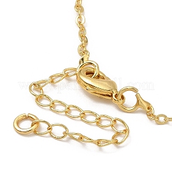 Ожерелья с подвесками из латуни с микропаве и прозрачным кубическим цирконием для женщин&nbsp;LS-NJEW-B092-03G