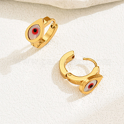 Модные классические серьги-кольца из нержавеющей стали 201 в форме капли с защитой от сглаза&nbsp;DM1893