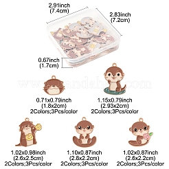 30шт 10 стиля подвески из сплава с эмалью&nbsp;ENAM-FS0002-81