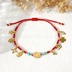 Браслеты из нержавеющей стали с подвесками в виде креста&nbsp;GU1131-1