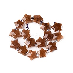 Натуральный красный авантюрин бисер нитей&nbsp;G-T138-181B