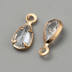 Латунь с прозрачными подвесками из циркония&nbsp;ZIRC-C007-01KCG