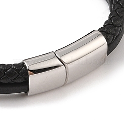 Плетеные браслеты из микрофибры и кожи&nbsp;LS-BJEW-B096-07B