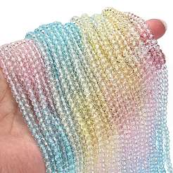 Прозрачные окрашенные стеклянные бусины DGLA-A034-T3mm-A21