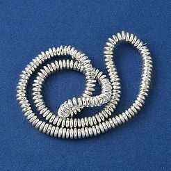 Гальванические нити из синтетических немагнитных гематитовых бусин&nbsp;G-H020-E01-04