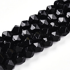 Природные обсидиана бисер нитей&nbsp;X-G-T139-8mm-50