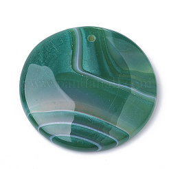 Окрашенные натуральные полосатые агатовые / полосатые агатовые подвески&nbsp;G-S280-02