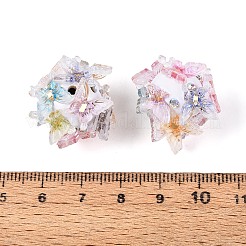 Бусины из полимерной глины ручной работы со стразами и смолой&nbsp;RESI-T060-25