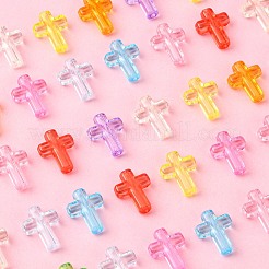 250 шт. Прозрачные акриловые бусины&nbsp;TACR-CJ0001-54