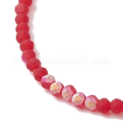 7шт 7 стиля граненые матовые стеклянные браслеты из бисера для женщин&nbsp;BJEW-JB10187