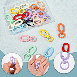 20 шт. двухцветные поворотные застежки из сплава&nbsp;FIND-SC0017-40