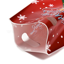 50 шт. 4 стильных рождественских печатных целлофановых упаковочных пакета из ОПП с ручками-прорезями ABAG-C013-06
