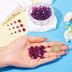 4 нити 4 стиля прозрачные стеклянные бусины с покрытием для выпечки&nbsp;DGLA-TA0001-32C