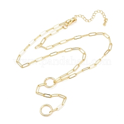 Латунные цепочки-скрепки и лариаты&nbsp;NJEW-H087-06F-G
