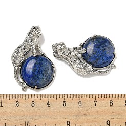 Полукруглые подвески из окрашенного натурального лазурита&nbsp;G-F766-06AS-04