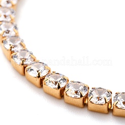 Браслеты-цепочки со стразами из нержавеющей стали 304&nbsp;STAS-B021-14