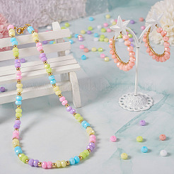 70 г 7 цвета бусины из непрозрачной смолы цвета ab&nbsp;RESI-TA0002-88