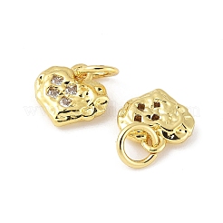 Латунные микропаве прозрачные кубические циркониевые подвески&nbsp;KK-V015-17P