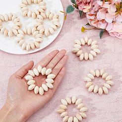 Деревянные кольца для салфеток из бисера AJEW-FH00005