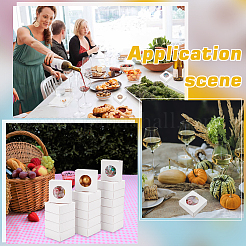 Пустые картонные бумажные коробки для мыла ручной работы с круглым видимым окном CON-WH0086-178B