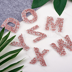 Нашивки со стразами в виде алфавита&nbsp;FW-TAC0001-01C