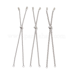 3 шт. 3 стиля браслета-слайдера из нержавеющей стали 304 Rolo&nbsp;AJEW-JB01503