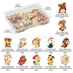 24шт 12 стиля подвески из сплава с эмалью&nbsp;ENAM-FS0002-86