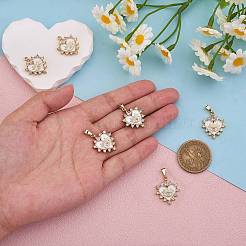 6шт латунные прозрачные подвески из кубического циркония&nbsp;ZIRC-SZ0003-67