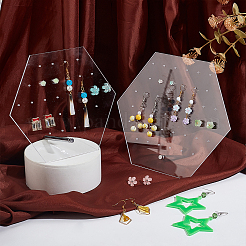 2 комплект из 2-х стилей прозрачной акриловой наклонной полки для хранения сережек&nbsp;EDIS-PH0001-93