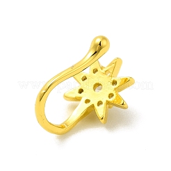 Клипса со звездой из прозрачного кубического циркония на кольцах в носу&nbsp;LS-AJEW-F059-14G