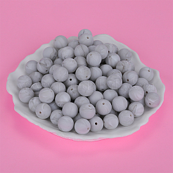 Круглые силиконовые фокусные бусины&nbsp;SI-JX0046A-40