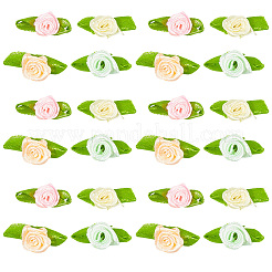 120 шт. 4-х цветные полиэстеровые розы-украшения&nbsp;DIY-SP0005-62B