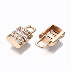 Латунные микропаве прозрачные подвески с фианитом&nbsp;GLAA-S193-027