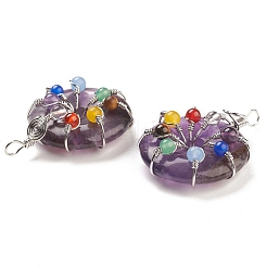 Подвески из натурального аметиста &nbsp;G-A031-01P-07