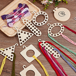 8 шт. 4-х видов деревянных досок для намотки ниток&nbsp;DIY-WH0888-169